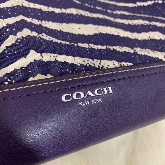 SALE | Coach Legacy Purple Zebra Print Purse - Picture 3 of 8